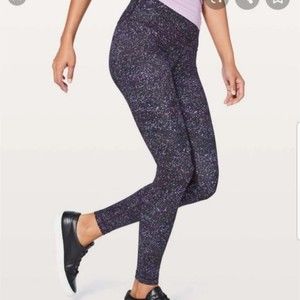 Lululemon Wunder Under Hi Rise Tight 28" Crystalline Size 2 Purple Galaxy